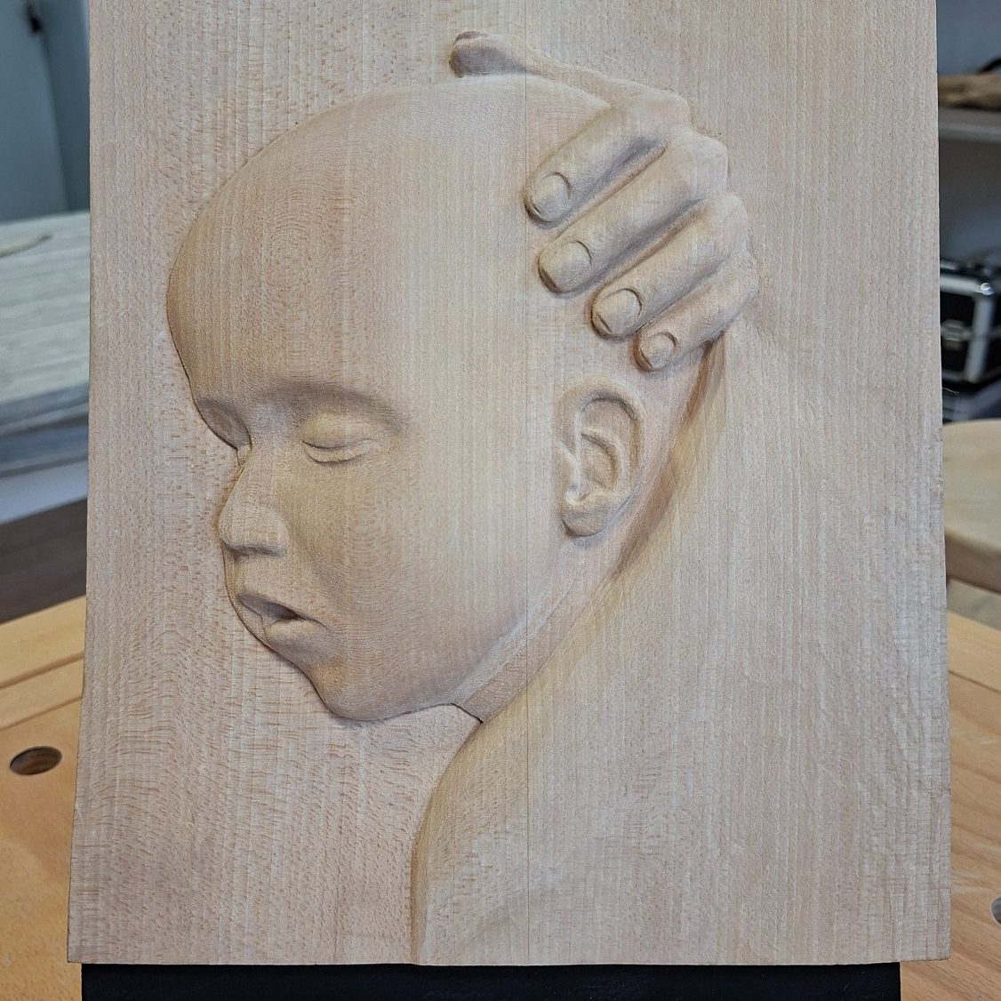 Relief Pferd Lindenholz